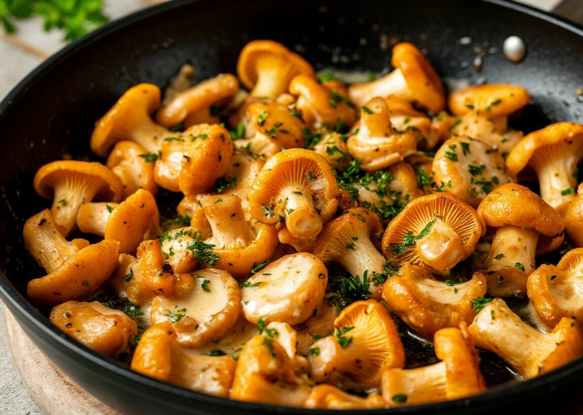 «Золото в сковороде»: лисички в сливках — готовы за 15 минут и украшают стол лучше мандаринов