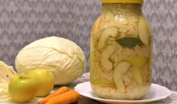 Рецепт «От тестя»: квашеная капуста с яблоками в феврале