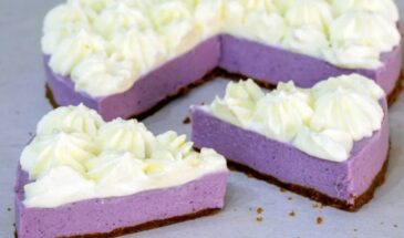 Чизкейк с фиолетовым бататом без выпечки: филиппинский десерт, который покоряет с первого кусочка
