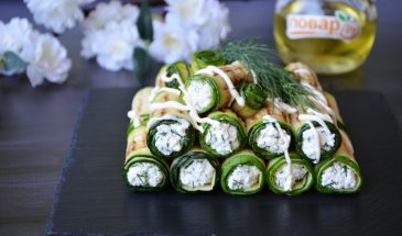 Рулетики из кабачков с творожной начинкой: легкая закуска, которая улетает со стола за 5 минут